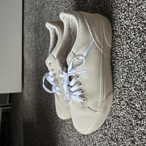 Women's Cream Canvas Sneakers